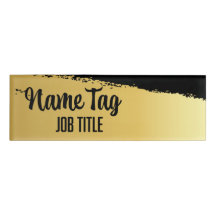 Name-Tag für Schwarz und Gold