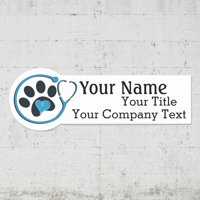 Name-Tag mit dem Veterinär-Logo Benutzerdefinierte Namensschild (Von Creator hochgeladen)