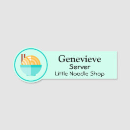 Name Tag Noodle Restaurant Logo Custom Abzeichen Namensschild
