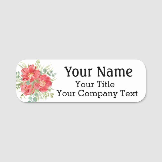 Name Tag Primroses Blume Benutzerdefiniertes Abzei Namensschild (Vorderseite)