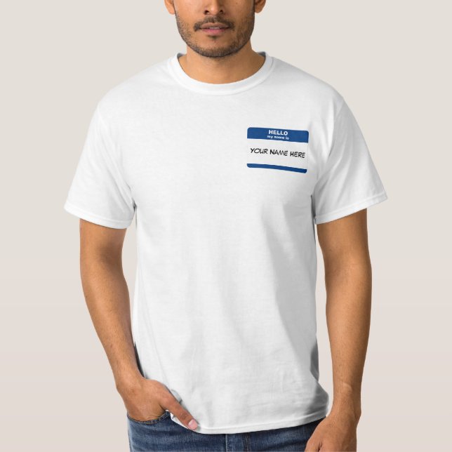 Name-Tag T-Shirt (Vorderseite)