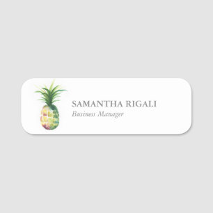 Name Tag Template Beruflich Business Ananas Namensschild