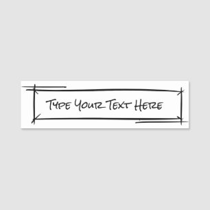 Name Tag Template handgezeichnet Einfache Stifte z Namensschild