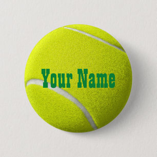 Name-Tag-Tennisball-Schaltfläche Button