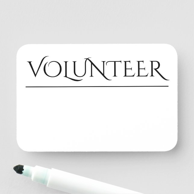 Name-Tag "VOLUNTEER" Namensschild (Beispiel)
