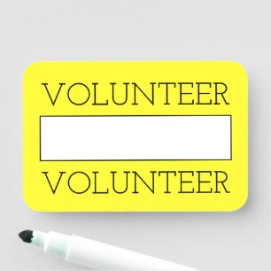 Name-Tag "VOLUNTEER" Namensschild