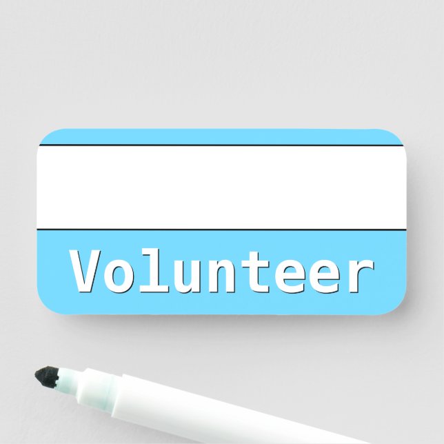 Name-Tag "Volunteer" Namensschild (Beispiel)