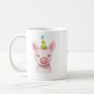 Name-Tassen-niedliches Schwein-personalisierte Kaffeetasse