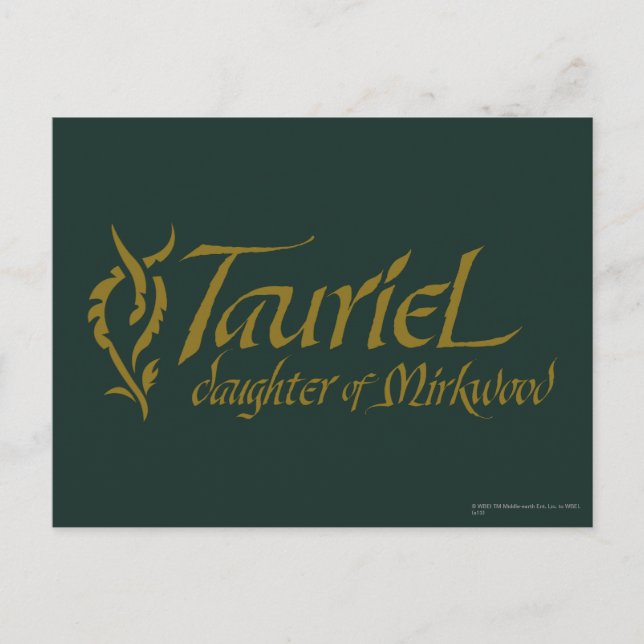 Name TAURIEL™ Postkarte (Vorderseite)