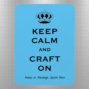 Name Text, Blue Craft Zitat 3x4 in Flexible Magnet