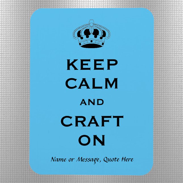 Name Text, Blue Craft Zitat 3x4 in Flexible Magnet (Von Creator hochgeladen)