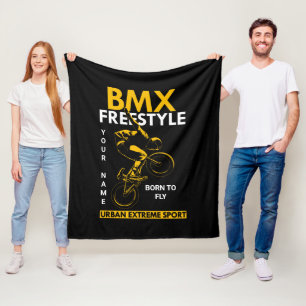 Name Text BMX Freestyle Urban Extreme Sport hinzuf Fleecedecke