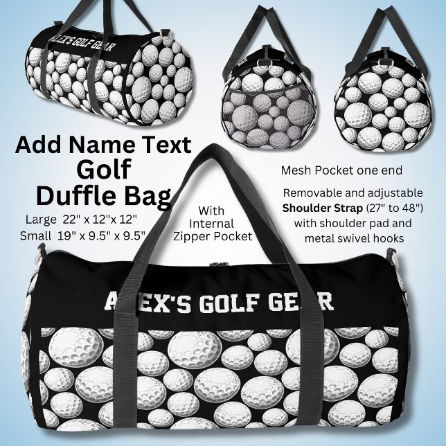 Name Text hinzufügen, Alex's Golf Gear Duffle Bag (Von Creator hochgeladen)