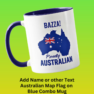 Name Text hinzufügen, blau stolz australisch, Kart Tasse