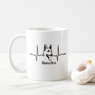 Name Text hinzufügen, Deutscher Schäferhirtenherd  Kaffeetasse