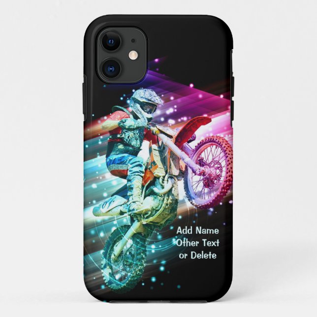 Name Text hinzufügen (oder löschen) Motocross-Bike Case-Mate iPhone Hülle (Rückseite)