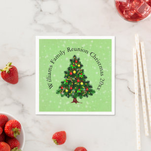 Name Text passt Weihnachtsbaum Cocktail ändern Serviette