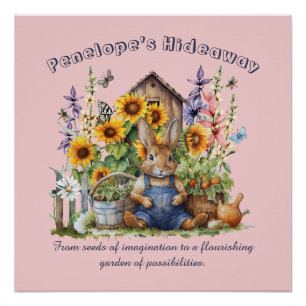 Name Text Sprichwort Blumengarten Sonnenblumen Kan Poster