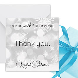 Name, Thank You Mini Christmas Gift Enclosure Card Mitteilungskarte