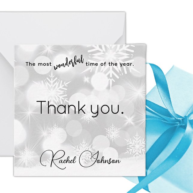 Name, Thank You Mini Christmas Gift Enclosure Card Mitteilungskarte (Von Creator hochgeladen)