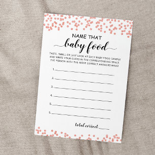 Name That Baby Food Baby Shower Party Karte