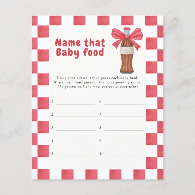 Name that baby food Soda Bottle (Vorderseite)