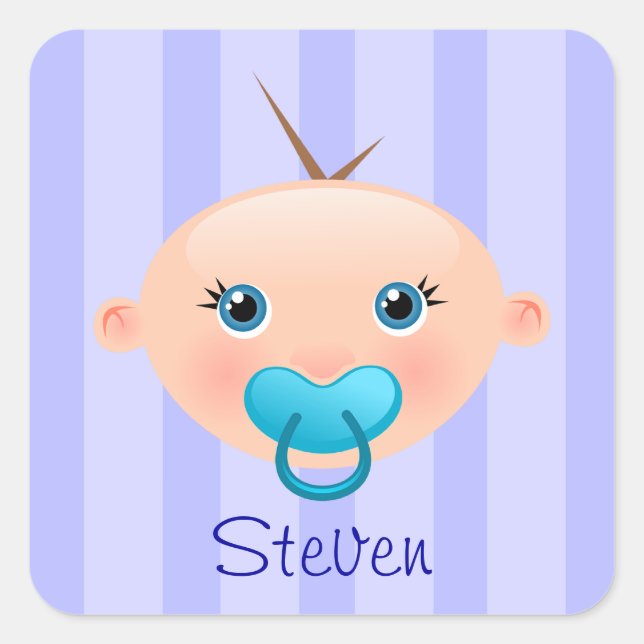 "Name This!" - Baby Face Sticker Boy (Vorderseite)