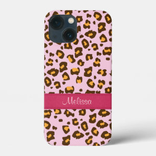 Name Tier Leopard Druck rosa braun Case-Mate iPhone Hülle