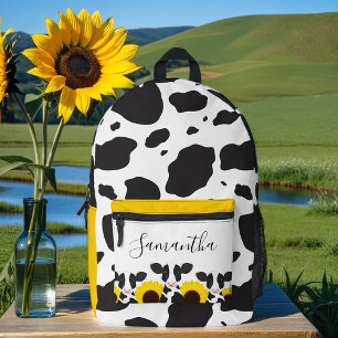 Name Tierkuh Sonnenblume Bedruckter Rucksack