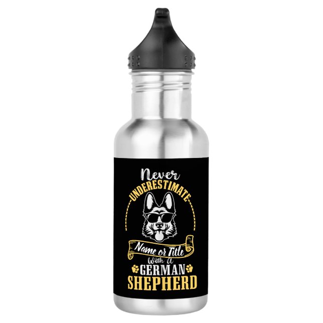 Name / Titel nie unterschätzt mit einem GSD Edelstahlflasche (Rechts)