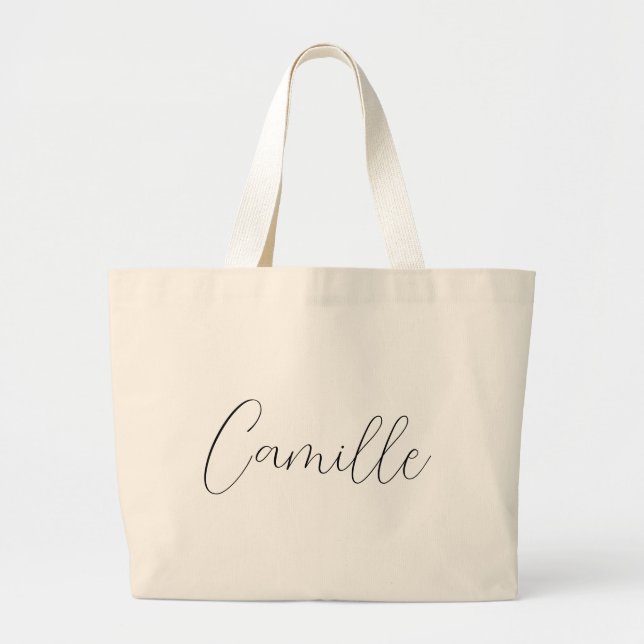 Name tote bag - Personalisierte Geschenke für sie Jumbo Stoffbeutel (Vorne)