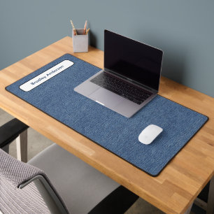 Name    Trendiger minimalistischer blauer Jeansdru Schreibtischunterlage
