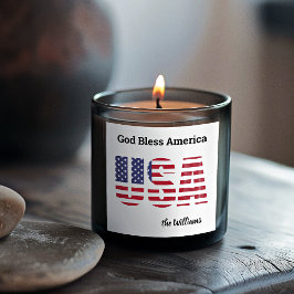 Name, Trendy USA Gott segne Amerika 3 oder 1,5 in Quadratischer Aufkleber