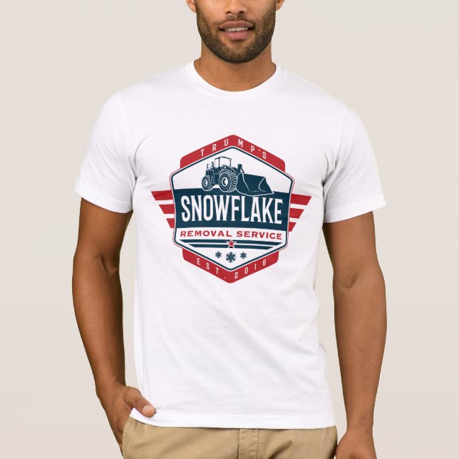 Name Trump Snowflakes Removal Service Tri-Blend Shirt (Vorderseite)