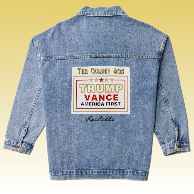 Name, Trump Vance 2025 The Golden Age Trendy Jeansjacke (Von Creator hochgeladen)