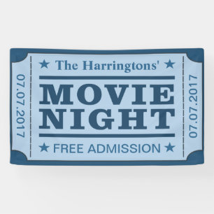 Name- u. Datum "Film-Karten" Fahne Banner