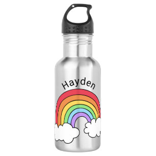 Name über dem Regenbogen Personalisiert Edelstahlflasche