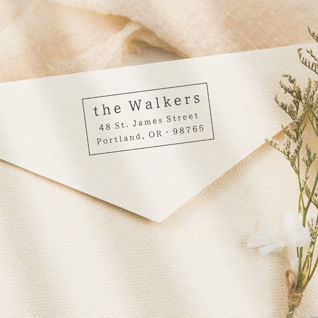 Name und Adresse des klassischen Rahmens Permastempel (Stamp Mock-up)