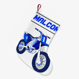NAME und Alter oder Nummer Dirt Bike Motorrad Kleiner Weihnachtsstrumpf