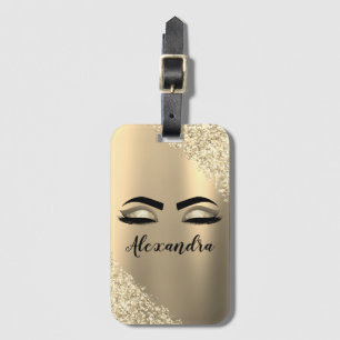 Name und Anfangsbuchstabe des goldgegossenen Metal Gepäckanhänger