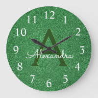 Name und Anfangsbuchstabe des grünen Sparkle-Glitz