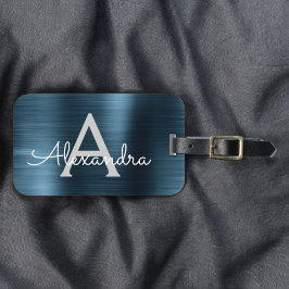 Name und Anfangsbuchstabe des rostfreien Metalls Gepäckanhänger