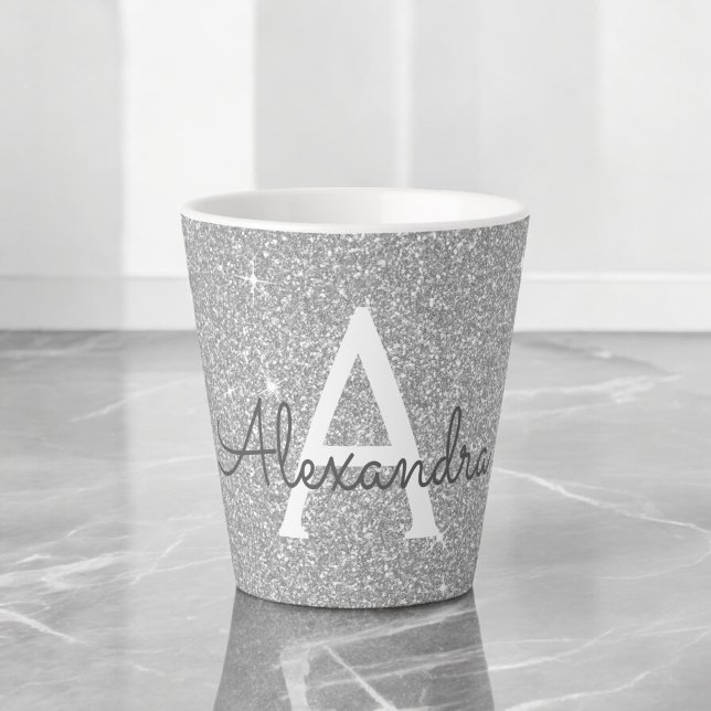 Name und Anfangsbuchstabe des Silver Sparkle Glitz Milchtasse (Von Creator hochgeladen)