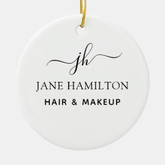 Name und Anfangsbuchstaben Keramik Ornament