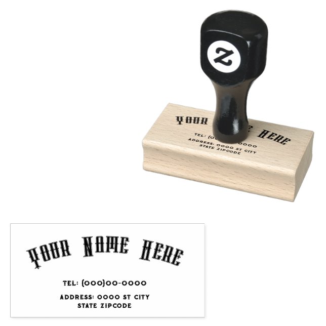 Name und Anschrift Anpassbare Briefmarke aus Kauts Gummistempel (Stempel)