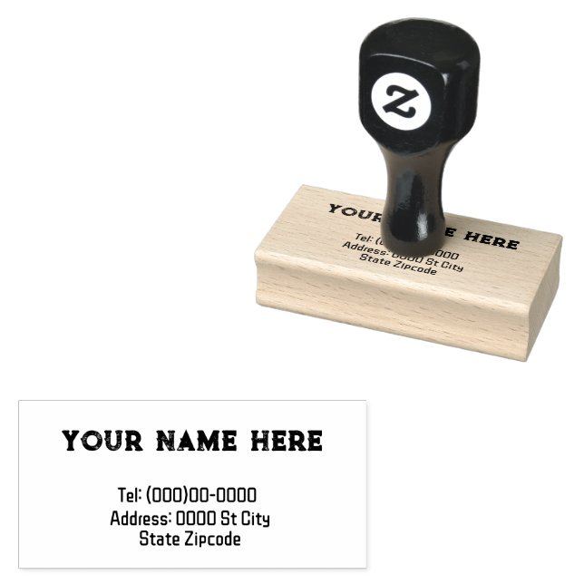 Name und Anschrift Anpassbare Briefmarke aus Kauts Gummistempel (Stempel)