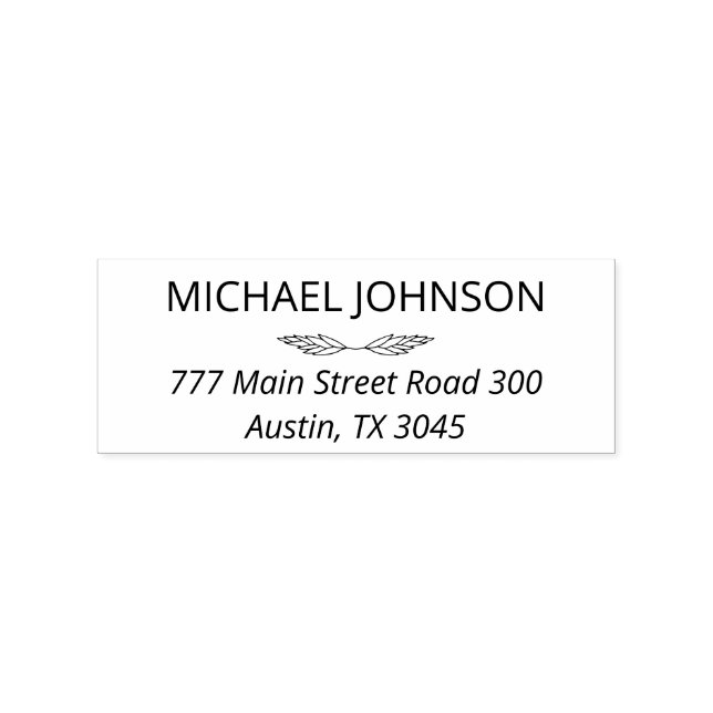 Name und Anschrift der Briefmarke des Herstellers  Gummistempel (Prägung)