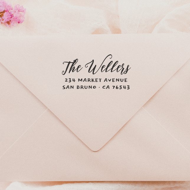 Name und Anschrift der Familie für Whimsikschrift  Permastempel (Rubber Stamp Mock-up)