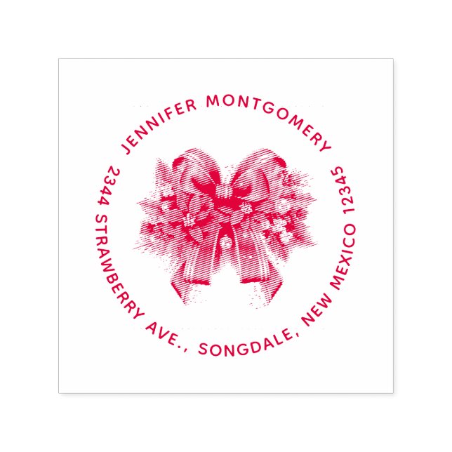 Name und Anschrift der Weihnachtsbräune Permastempel (Design)