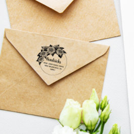 Name und Anschrift des Sonnenblumengeschosses Gummistempel